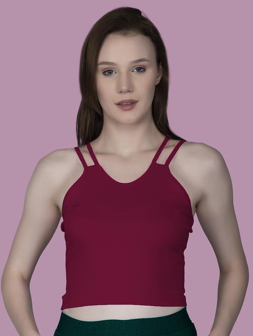 women's crop shoulder strap top - 19850850 - Very Small Image - 1