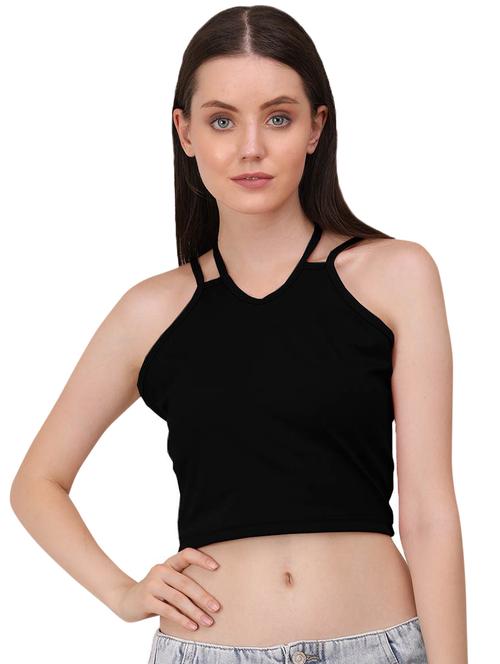women's crop v neck top - 19850867 - Very Small Image - 1
