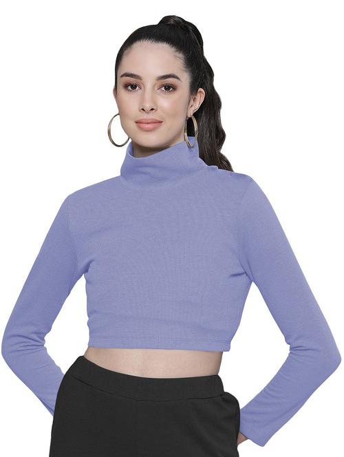 women's crop high neck top - 19851064 - Very Small Image - 1