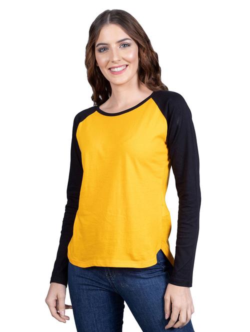 women's color block round neck t-shirt - 19851112 - Very Small Image - 1