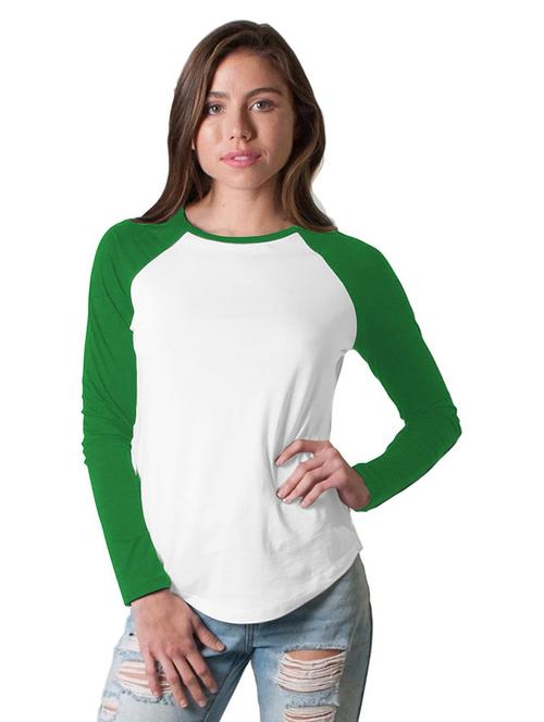 women's color block round neck t-shirt - 19851120 - Very Small Image - 1
