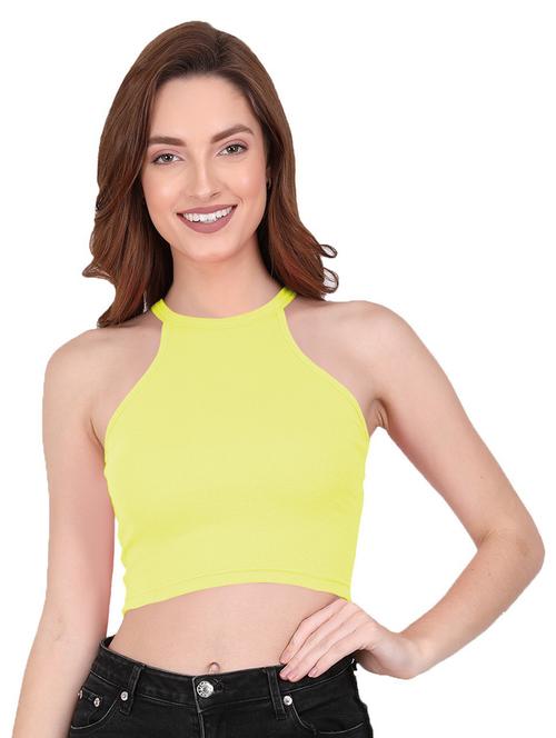 women's crop round neck top - 19851287 - Very Small Image - 1