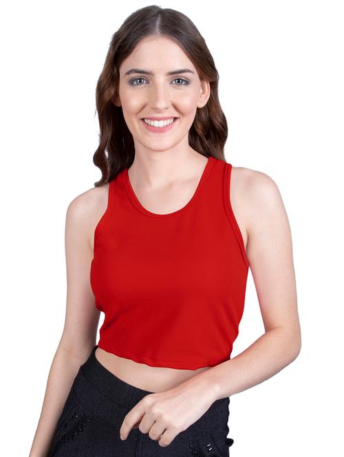 women's crop round neck top - 19851321 - Very Small Image - 1