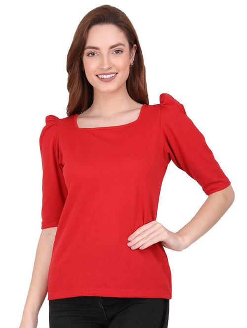 women's straight square neck top - 19851482 - Very Small Image - 1