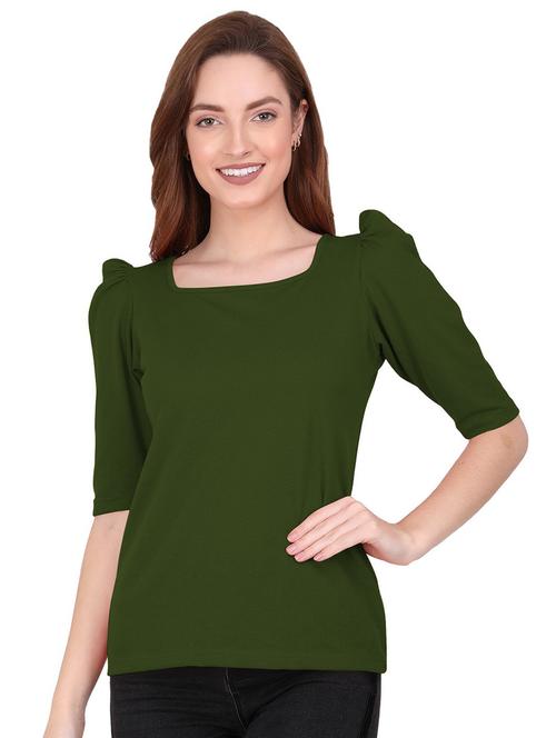 women's straight square neck top - 19851490 - Very Small Image - 1