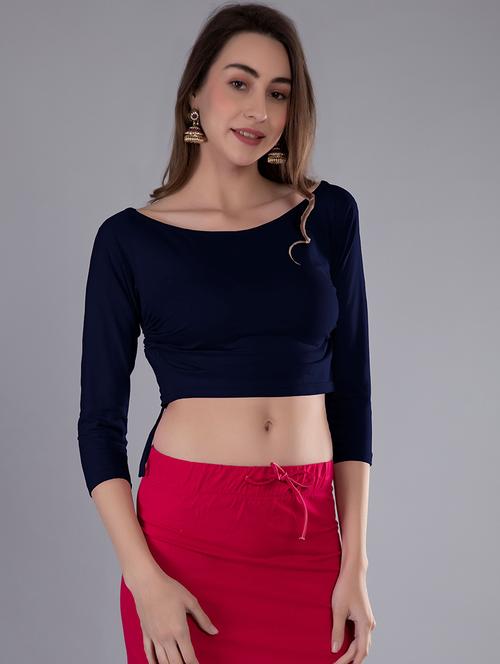 women's blouson boat neck top - 19852298 - Very Small Image - 1