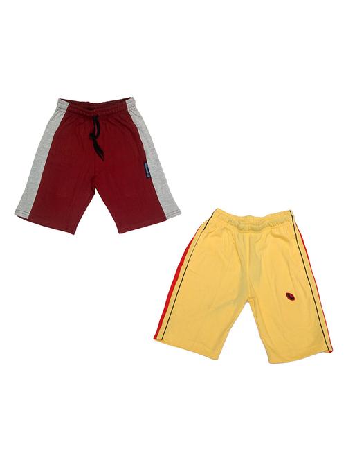 pack of 2 multi colored color blocked shorts - 19853414 - Very Small Image - 1