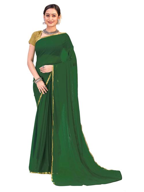 women's self design green colored saree - 19854271 - Very Small Image - 1