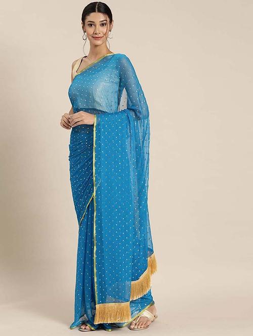 women's embellished saree with blouse - 19855246 - Very Small Image - 1