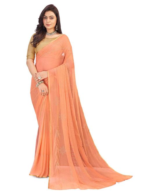 women's self design rosewater colored saree with blouse - 19855492 - Very Small Image - 1