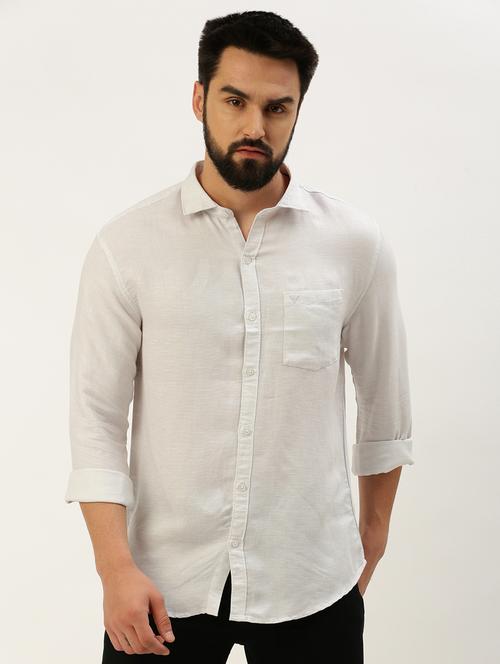 men solid long sleeve regular fit casual shirt - 19855970 - Very Small Image - 1