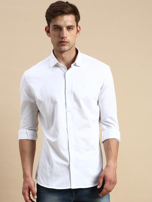mens solid casual shirt - 19856027 - Very Small Image - 1