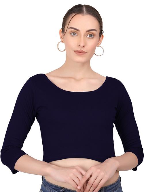 women's crop boat neck top - 19857859 - Very Small Image - 1