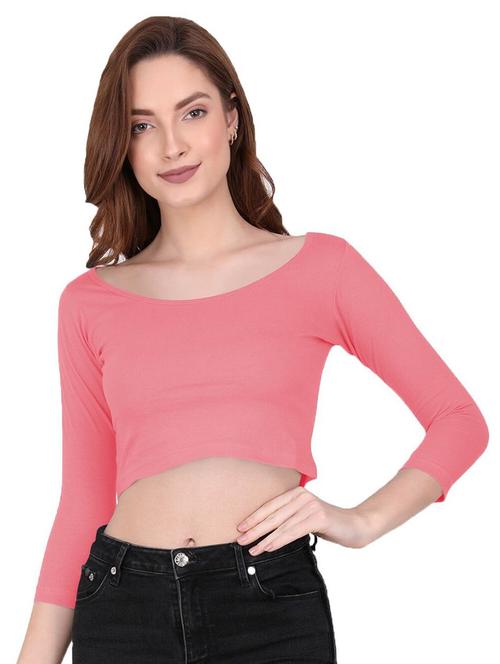 women's crop boat neck top - 19858117 - Very Small Image - 1
