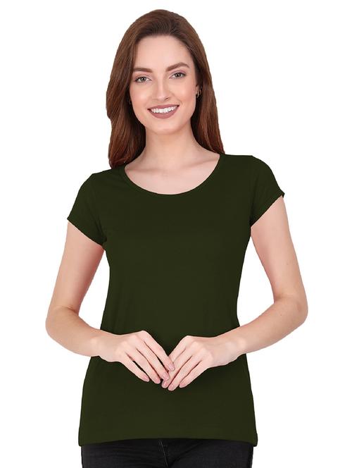 women's straight round neck top - 19858143 - Very Small Image - 1