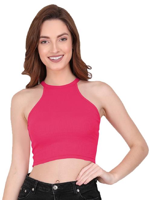 women's crop round neck top - 19858170 - Very Small Image - 1