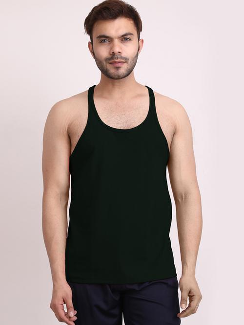 dark green cotton blend vest - 19858681 - Very Small Image - 1