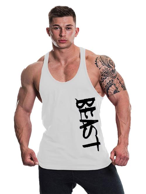 men white cotton blend vest - 19858930 - Very Small Image - 1