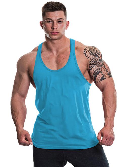 men scoop neck solid vest - 19859267 - Very Small Image - 1
