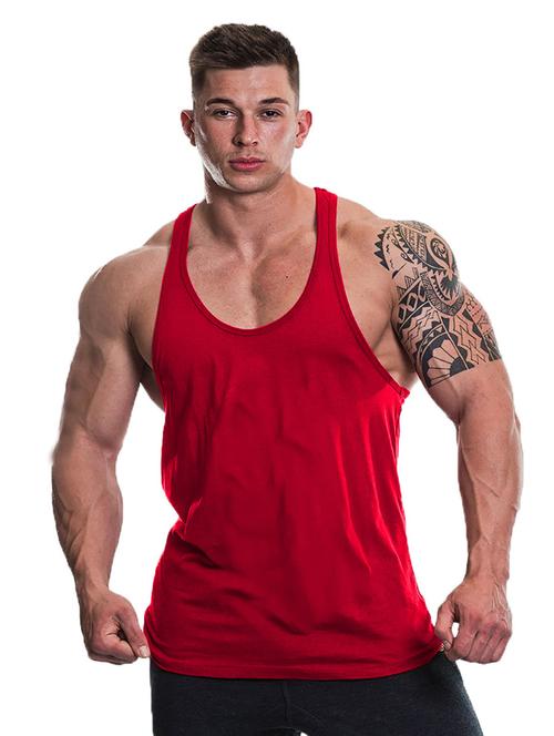 men scoop neck solid vest - 19859271 - Very Small Image - 1