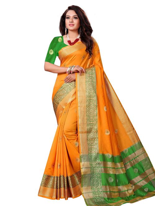 self design banarasi saree - 19860864 - Very Small Image - 1