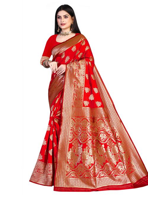 self design banarasi saree - 19860931 - Very Small Image - 1