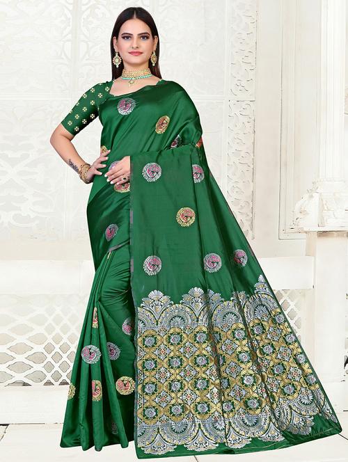 self design kanjivaram saree with blouse - 19860964 - Very Small Image - 1