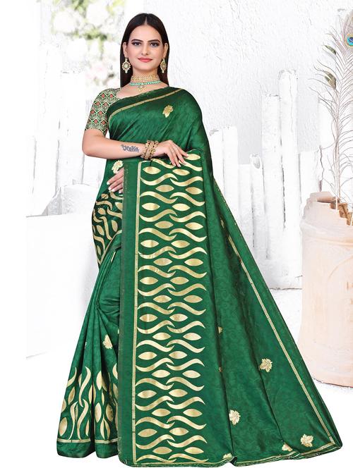 cotton silk printed saree with blouse - 19861079 - Very Small Image - 1