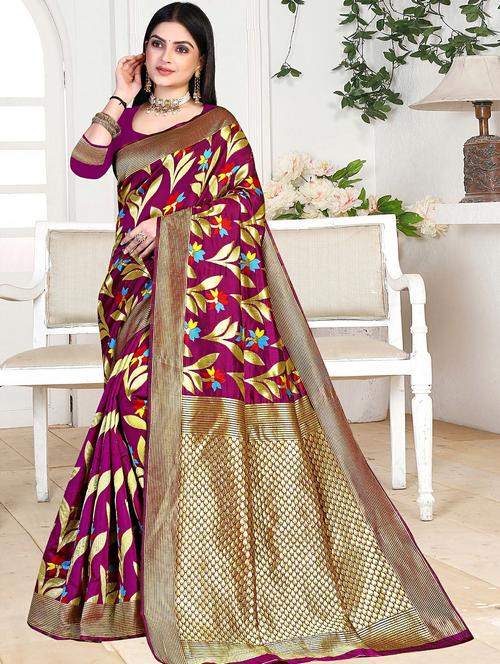 cotton silk printed saree - 19861192 - Very Small Image - 1