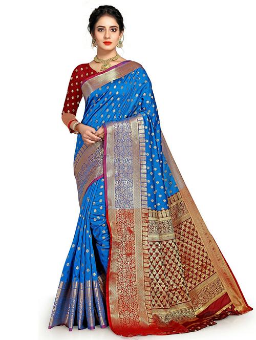 self design woven saree - 19861317 - Very Small Image - 1