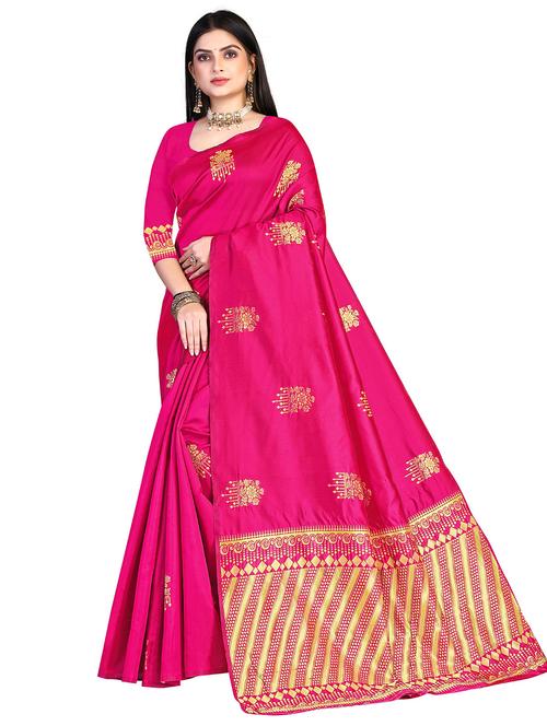 floral woven saree - 19861437 - Very Small Image - 1