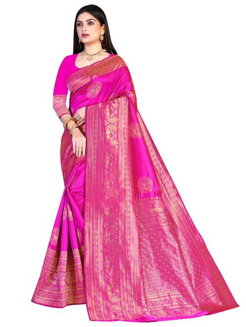 ethnic motif venkatagiri saree with blouse - 19861456 - Very Small Image - 1