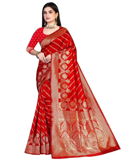 self design woven saree with blouse - 19861658 - Very Small Image - 1