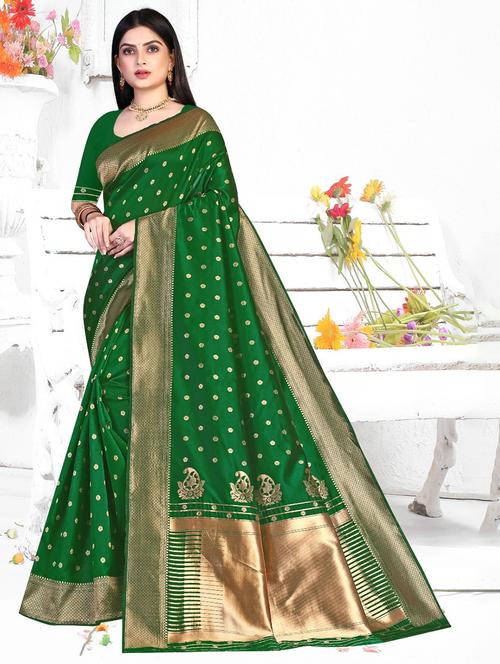 self design woven saree with blouse - 19861706 - Very Small Image - 1
