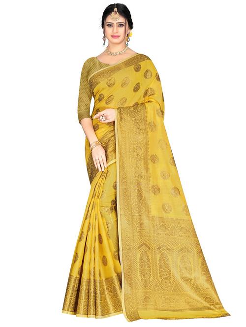 self design woven saree with blouse - 19861711 - Very Small Image - 1