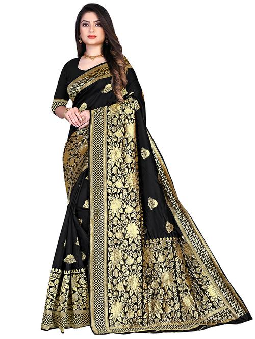 self design woven saree with blouse - 19861826 - Very Small Image - 1