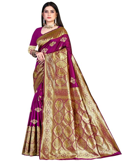 self design pochampalli saree with blouse - 19861847 - Very Small Image - 1