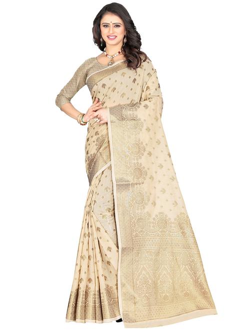 zari woven banarasi saree with blouse - 19861947 - Very Small Image - 1
