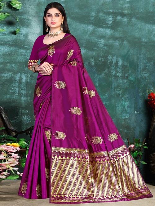 zari woven venkatagiri saree with blouse - 19861966 - Very Small Image - 1