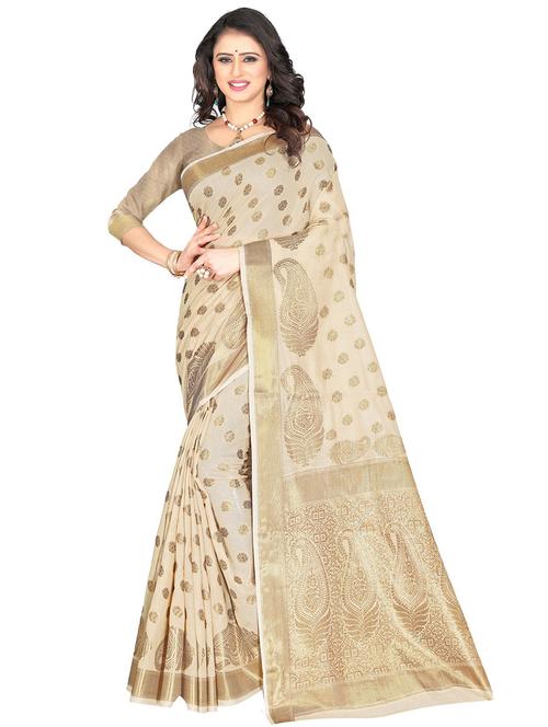 zari woven banarasi saree with blouse - 19861969 - Very Small Image - 1