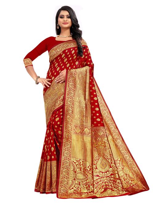 zari woven banarasi saree with blouse - 19862138 - Very Small Image - 1