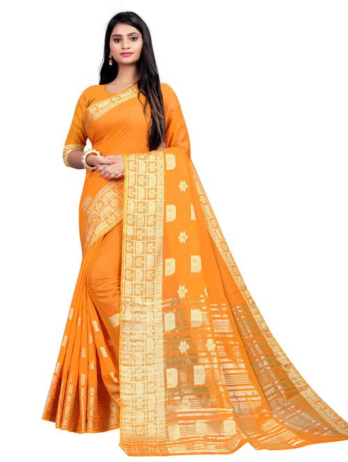 ethnic motif banarasi saree with blouse - 19862142 - Very Small Image - 1