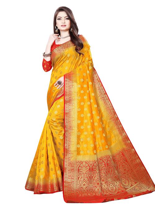 zari woven banarasi saree with blouse - 19862207 - Very Small Image - 1