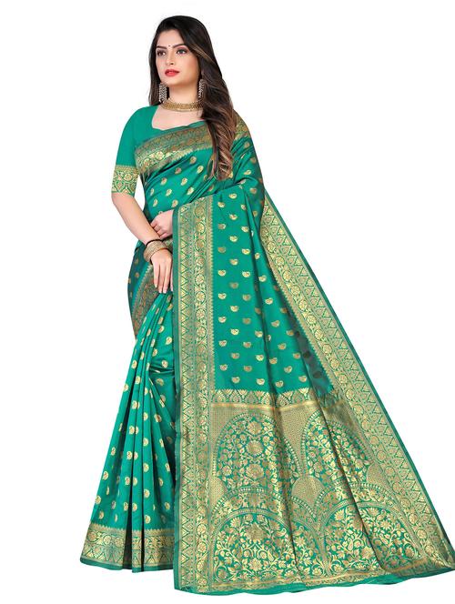 zari woven kanjivaram saree with blouse - 19862283 - Very Small Image - 1