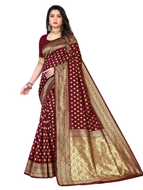 zari woven kanjivaram saree with blouse - 19862396 - Very Small Image - 1