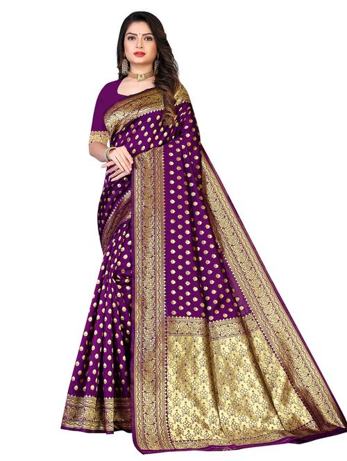 zari woven kanjivaram saree with blouse - 19862640 - Very Small Image - 1