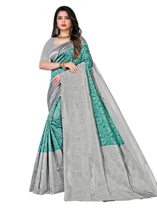 zari woven banarasi saree with blouse - 19862712 - Very Small Image - 1