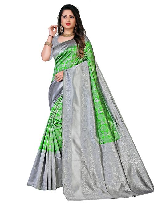 zari woven kanjivaram saree with blouse - 19862726 - Very Small Image - 1