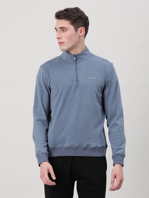 high neck solid regular sweatshirt - 19864126 - Very Small Image - 1