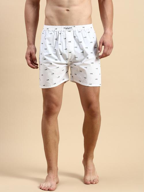 men's printed cotton boxers - 19864146 - Very Small Image - 1